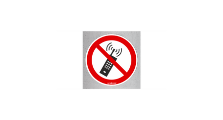 Zakaz używania telefonów (znak podłogowy) (P013-F)