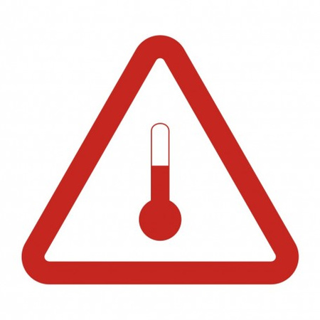 Oznakowanie dla materiałów o podwyższonej temperaturze na Folii Samoprzylepnej (MA008)