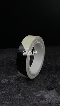 Taśma świecąca w ciemności ostrzegawcza żółto-czarna 25mm/10m