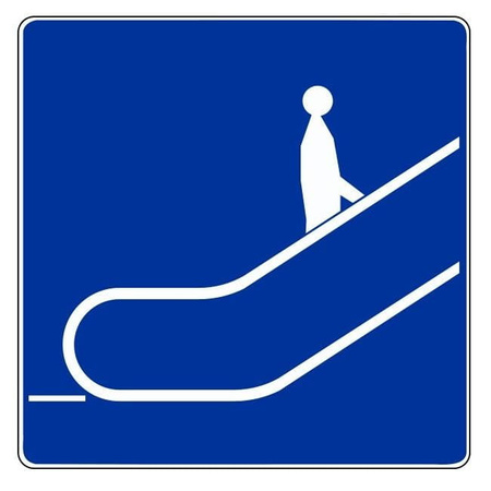 Znak informacyjny METALOWY Schody ruchome w górę (D36a)