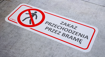 Zakaz przechodzenia przez (znak podłogowy) (P004H-F)