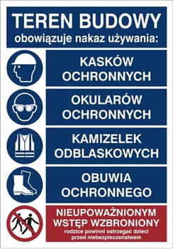 Tablica obowiązuje nakaz używania na płycie PCV (319-303)