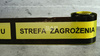 Taśma ostrzegawcza ZAKAZ WSTĘPU STREFA ZAGROŻENIA 10mm/100 m