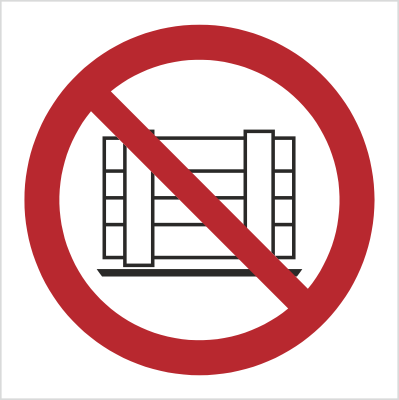 Znak Nie zastawiać na Folii Samoprzylepnej (P23) (ISO 7010)