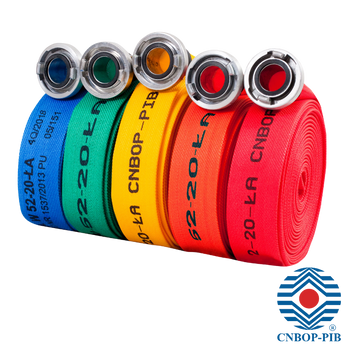 Wąż pożarniczy tłoczny powlekany (do drabin strażackich BEZ CNBOP) 75/40 ŁA/S/ZAP - BEZALIN KOLOR