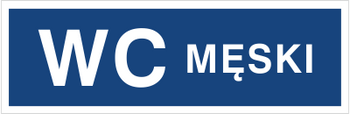 Znak wc męski na płycie PCV (823-37)