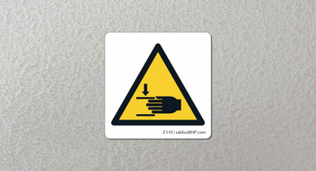 Oznaczenie Uwaga! Ryzyko zmiażdżenia dłoni (Z110)