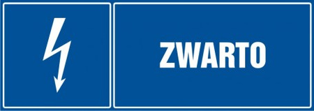 Znak Zwarto na Folii Samoprzylepnej (HH004)