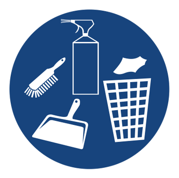 Znak Dbaj o czystość i porządek na Folii Samoprzylepnej (433)