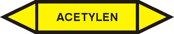 Tabliczka na rurociągi Acetylen znak na płycie PCV (R-G01)