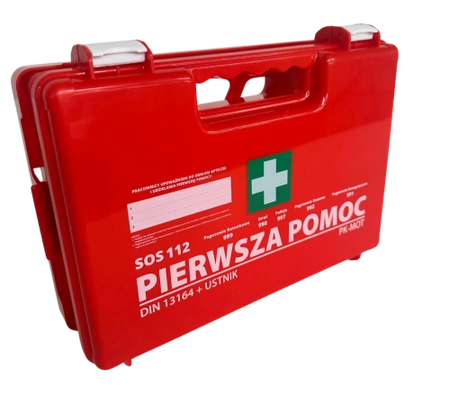 Apteczka pierwszej pomocy K-13 DIN 13164 z wyposażeniem + ustnik