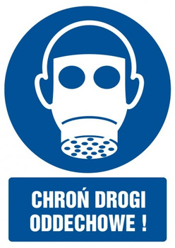 Znak Chroń drogi oddechowe na płycie PCV (GL006)