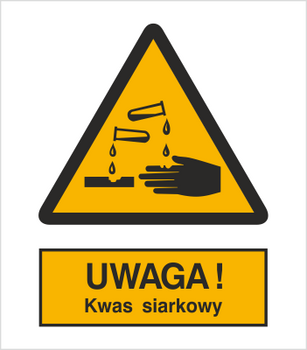 Znak kwas siarkowy na Folii Samoprzylepnej (303-01)