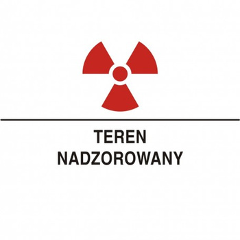 Znak ostrzegawczy do oznakowania terenu nadzorowanego na Folii Samoprzylepnej (KA016)