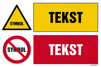 Znak na zamówienie Wzór S-509 na folii samoprzylepnej