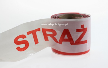 Taśma ostrzegawcza STRAŻ dla straży pożarnej 80mm/100m
