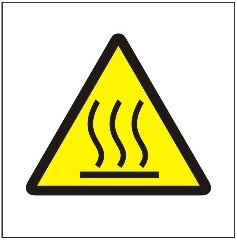 Znak ostrzeżenie przed gorącą powierzchnią na Folii Samoprzylepnej (322)