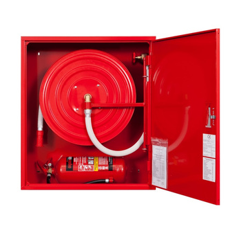 Hydrant wewnętrzny zawieszany DN25 z miejscem na gaśnicę pod zwijadłem - SUPRON