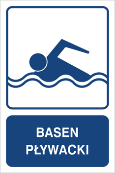 Znak basen pływacki na płycie PCV (823-158)