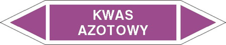 Tabliczka na rurociągi Kwas azotowy znak na płycie PCV (R-KZ03)