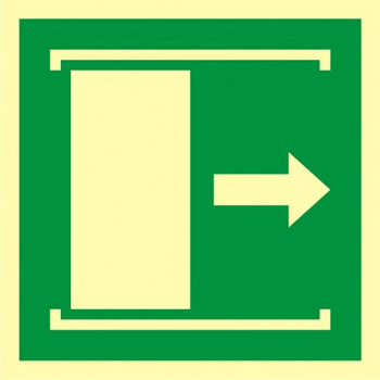 Znak drzwi przesuwane w celu otwarcia (AE033) Signproject