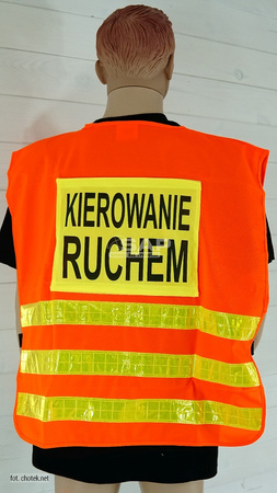 Kamizelka ostrzegawcza KIEROWANIE RUCHEM dla drogowców