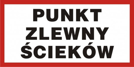 Znak Punkt zlewny ścieków (PB110)