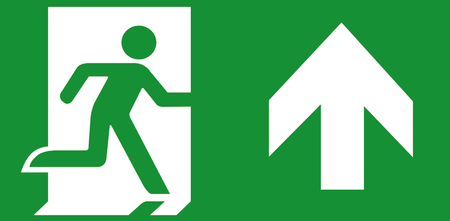 Piktogram do opraw wyjście w górę prawo (E10)