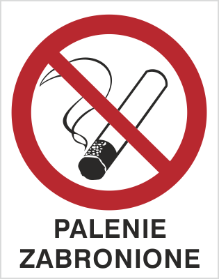 Znak palenie zabronione na płycie PCV (209-02)