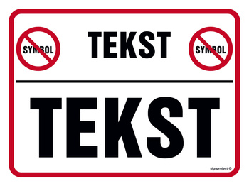 Znak na zamówienie Wzór S-220 na folii samoprzylepnej