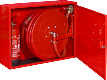 Hydrant wewnętrzny zawieszany DN25 z miejscem na gaśnicę obok - BOXMET