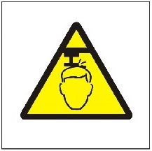 Znak ostrzeżenie przed niebezpieczeństwem uszkodzenia głowy na Folii Samoprzylepnej (311)