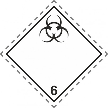 Znak materiały zakaźne na Folii Samoprzylepnej (MB119)