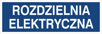 Znak rozdzielnia elektryczna na Folii Samoprzylepnej (801-257)