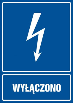 Znak Wyłączono na Folii Samoprzylepnej (HG005)