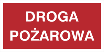 Znak droga pożarowa na płycie PCV (812)