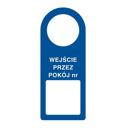 Zawieszka - Wejście przez pokój nr na płycie PCV (TC009)