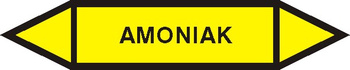 Tabliczka na rurociągi Amoniak znak na płycie PCV (R-G02)