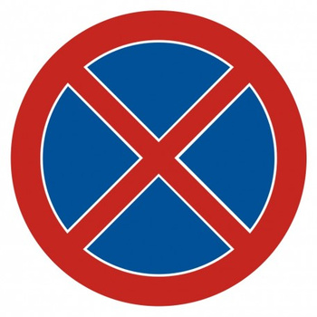 Znak Zakaz zatrzymywania się na płycie PCV (SA011)