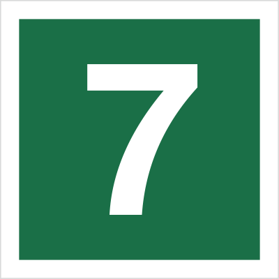 Znak stacja ewakuacyjna nr 7 (120-20)