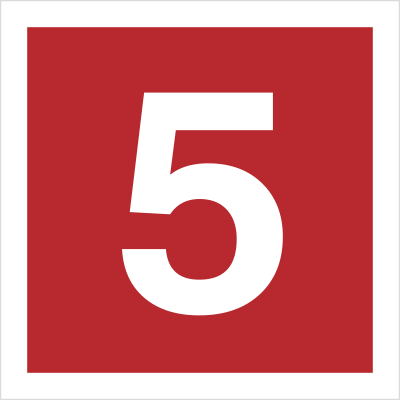 Znak cyfra 5 (808-13)