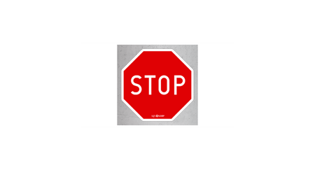 Zakaz STOP (znak podłogowy) (B20-F)
