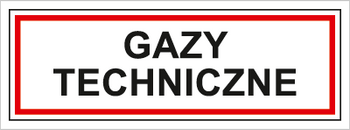 Znak gazy techniczne na płycie PCV (869-03)