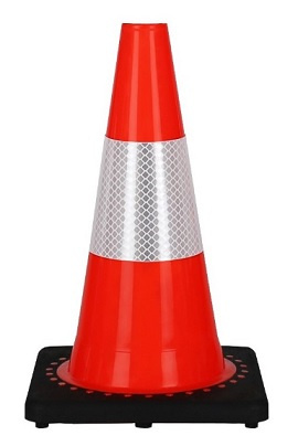 Pachołek drogowy PCV/REC 30 cm odblaskowy