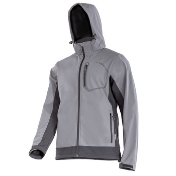Kurtka softshell z kapturem odblask. ciemnoszara Lahti Pro LPKS