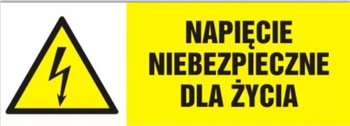 Znak Napięcie niebezpieczne dla życia (HB002)