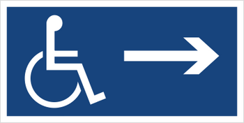 Znak kierunek dla inwalidów (w prawo) (822)