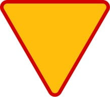 Znak ostrzegawczy METALOWY Ustąp pierwszeństwa (A7)