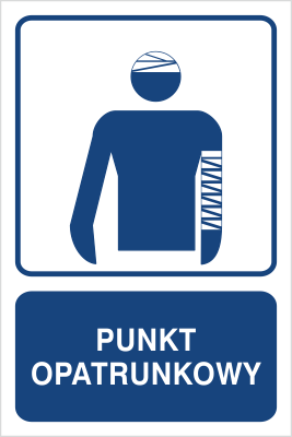Znak punkt opatrunkowy na Folii Samoprzylepnej (823-144)