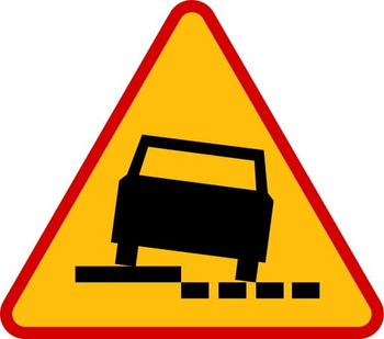 Znak ostrzegawczy METALOWY Niebezpieczne pobocze (A31)